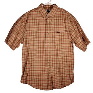 Carhartt vintage shirt mens L Large multicolor plaid Y2K short sleeve button